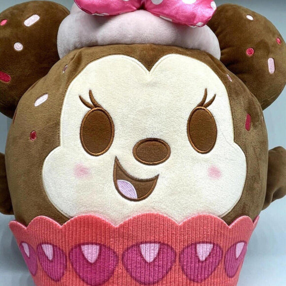 Disney Munchlings Minnie Mouse 16" Strawberry Cupcake Scented Plush Stuffed‎ Toy